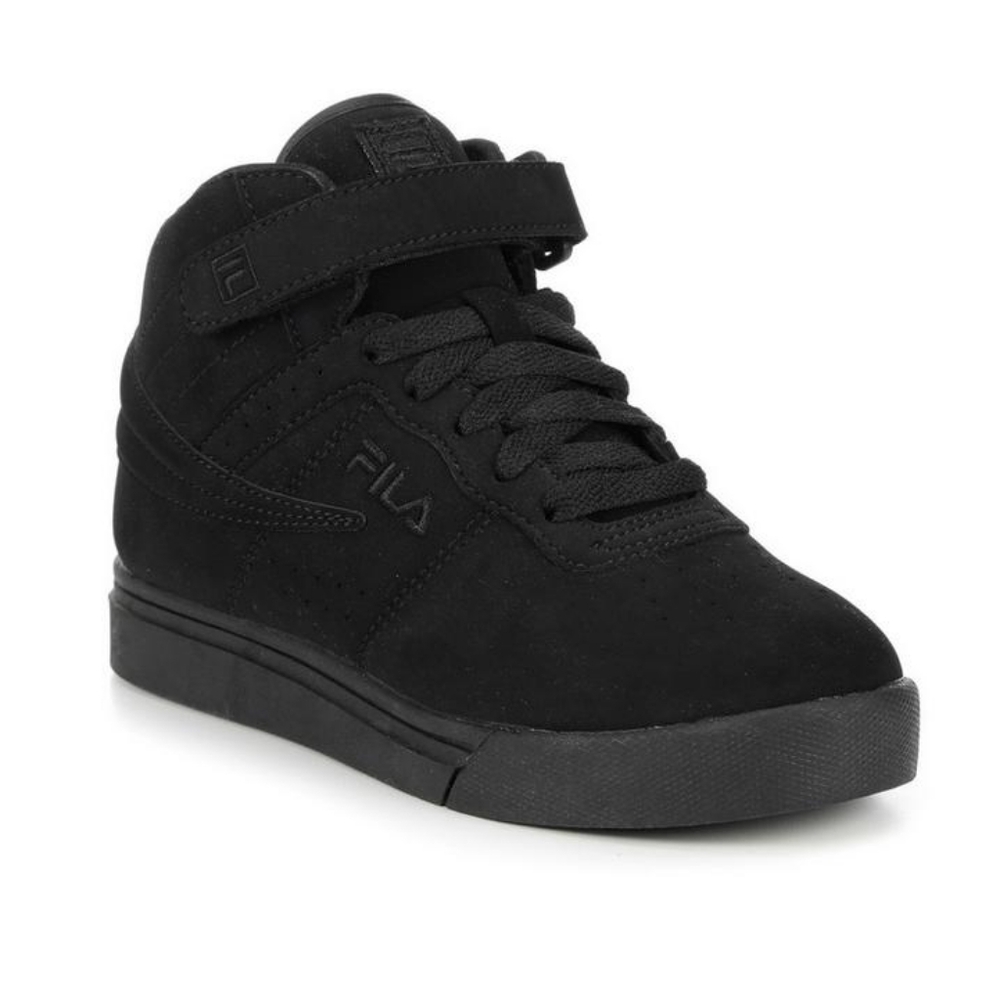 NWB Fila Youth‎ Vulc 13 Matte Sneaker Black On Black size 2